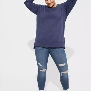 Torrid Navy Blue Crew Neck Sweater